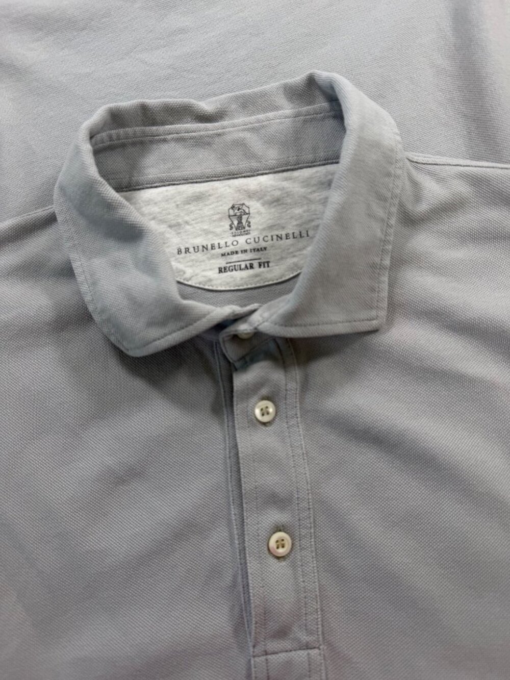 Brunello Cucinelli Pique Polo Shirt in Gray Size 54 = US X-Large